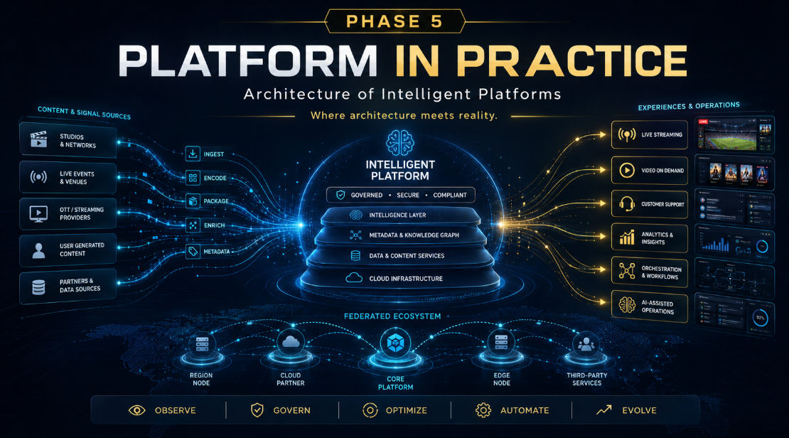 Intelligent platform connecting content sources to customer support, streaming, analytics, and operations